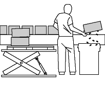 Figure 16 - Placer la palette à côté du travailleur