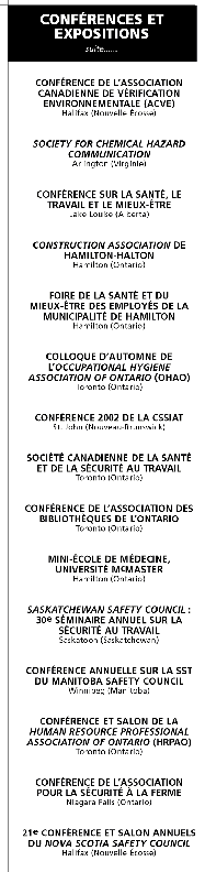 Conf&eacute;rences et expositions 2