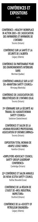 Conf&eacute;rences et Expositions