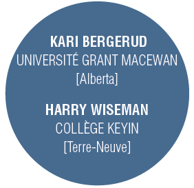 KARI BERGERUD : UNIVERSITÉ GRANT MACEWAN [Alberta], HARRY WISEMAN : COLLÈGE KEYIN [Terre-Neuve]