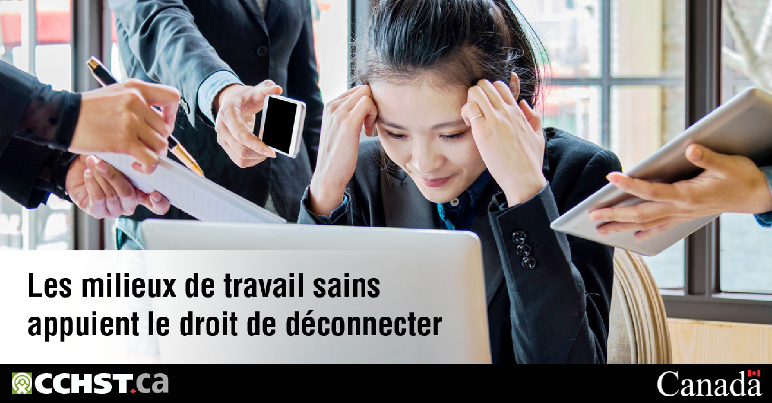 Les milieux de travail sains appuient le droit de déconnecter