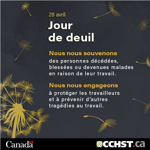 Image du Jour de deuil avec des pissenlits en arrière-plan