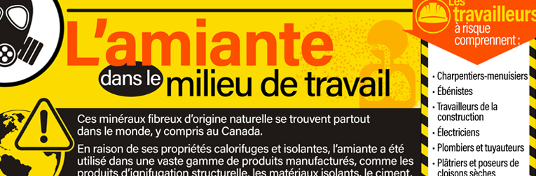 Infographie sur l'amiante dans le milieu de travaile