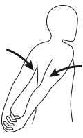 On peut également ramener les bras derrière le corps pour étirer les omoplates et la poitrine