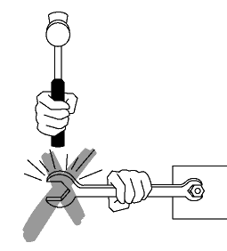 Ne pas frapper sur une clé avec un marteau