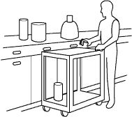 Utiliser un wagon à étages pour transporter divers objets