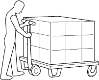 Utiliser une plate-forme à roues à timon détachable pour transporter ce qui doit être entreposé temporairement