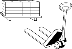 Utiliser un camion à benne pour transporter le matériel entreposé sur des palettes