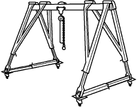 Monter la poulie sur une structure mobile pour soulever et déplacer des objets lourds