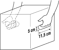 Utiliser la prise en crochet dans le cas des charges munies de passe-mains