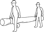 Utilisation de courroies de levage dans le cas des objets cylindriques