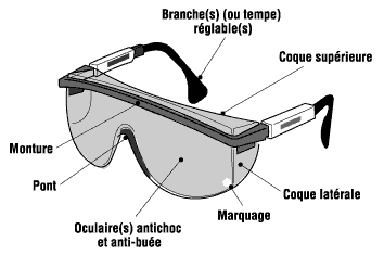 Lunettes de protection et surlunettes de sécurité