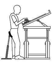 Figure 13 - Surface de travail inclinée