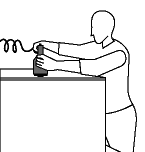 Figure 1b - On exerce un effort statique lorsqu'on tient les bras étendus vers l'avant ou latéralement