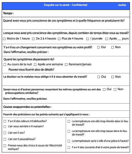 Questionnaire sur les états de santé