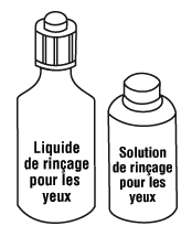 Bouteilles de liquide de rinçage