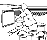 Figure 5 - Tirer le linge mouillé de la lessiveuse