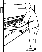 Figure 8 - Récupérer le linge de la sécheuse rotative