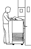 Figure 16 - Ramasser les draps dans un panier