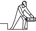 Pousser le matériau à la position voulue