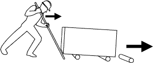 Utiliser un levier et des rouleaux pour déplacer une charge horizontalement