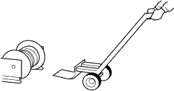 Un levier sur des roues aide à incliner et à déplacer des bobines