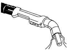 Pistolet de soudage équipé d'une buse d'aspiration