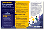Infographie sur l’orientation des nouveaux travailleurs