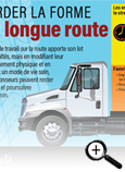 Carte info-éclair sur garder la forme sur la longue route