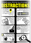 Infographie sur la distraction au volant