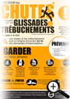 Infographie sur la prévention des chutes par glissade ou trébuchement